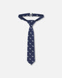 Neck Tie Blue Dino Print-0