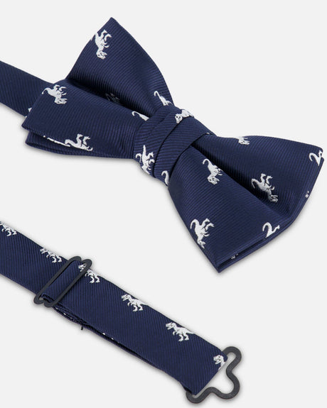 Bow Tie Blue Dino Print-2