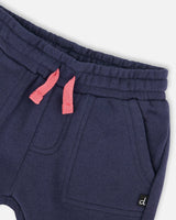 Organic Cotton T-Shirt And Short Set Blue Stripes And Blue-3