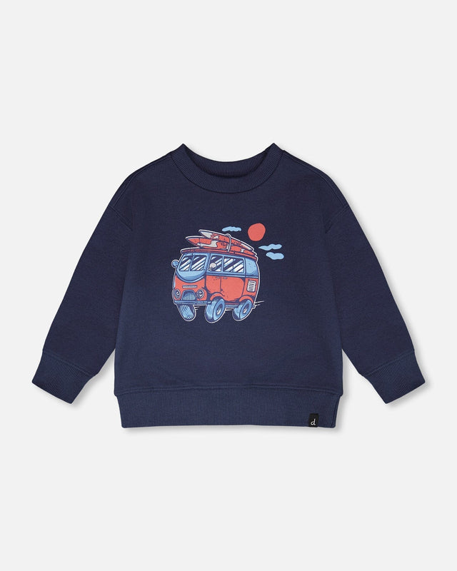 French Terry Sweatshirt Blue-0