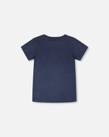 Organic Cotton Short Sleeve T-Shirt Blue-4