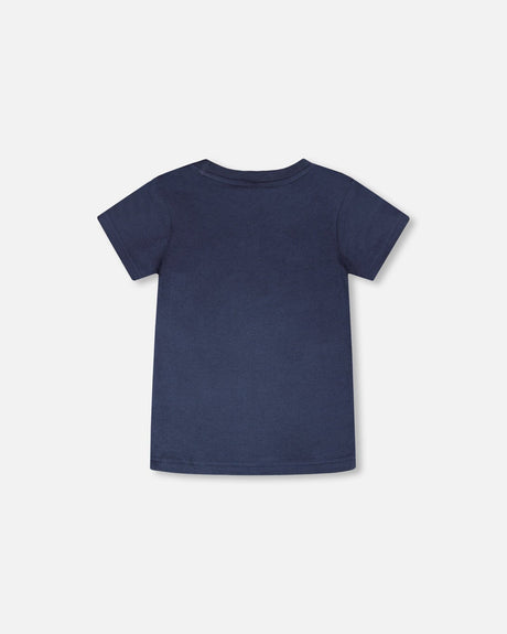 Organic Cotton Short Sleeve T-Shirt Blue-4