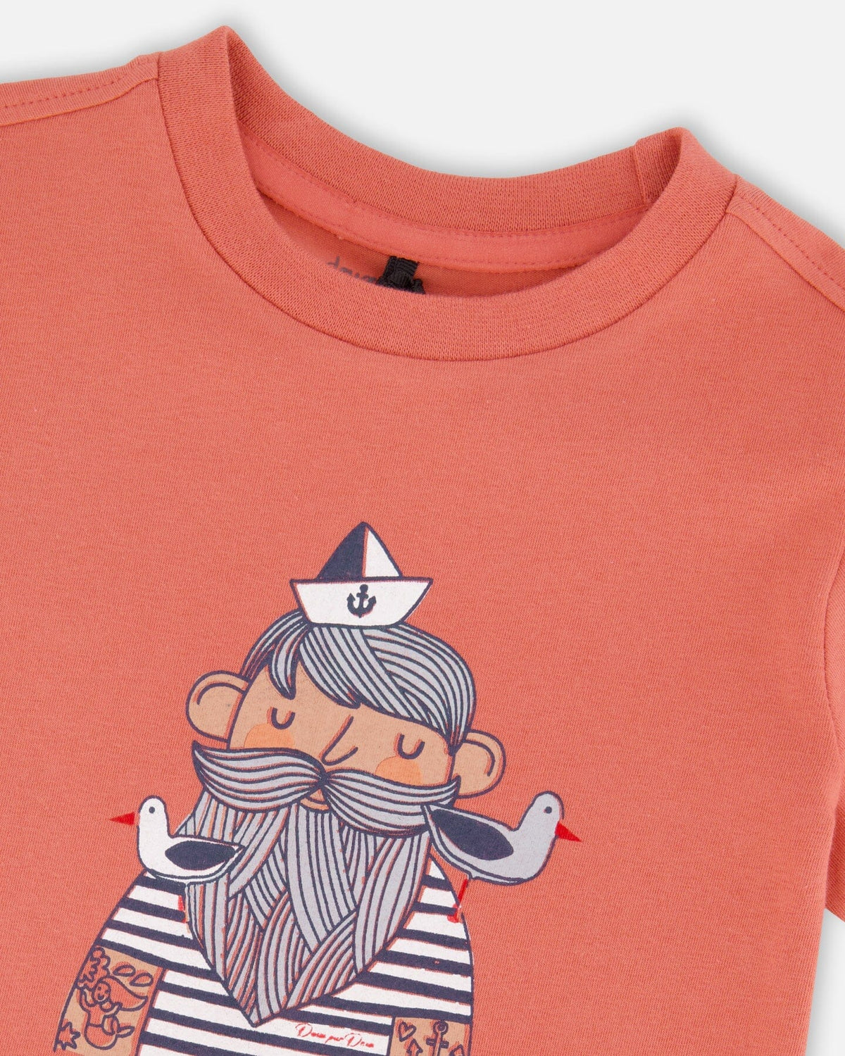 Deux par Deux Organic Cotton Short Sleeve T-Shirt Brick