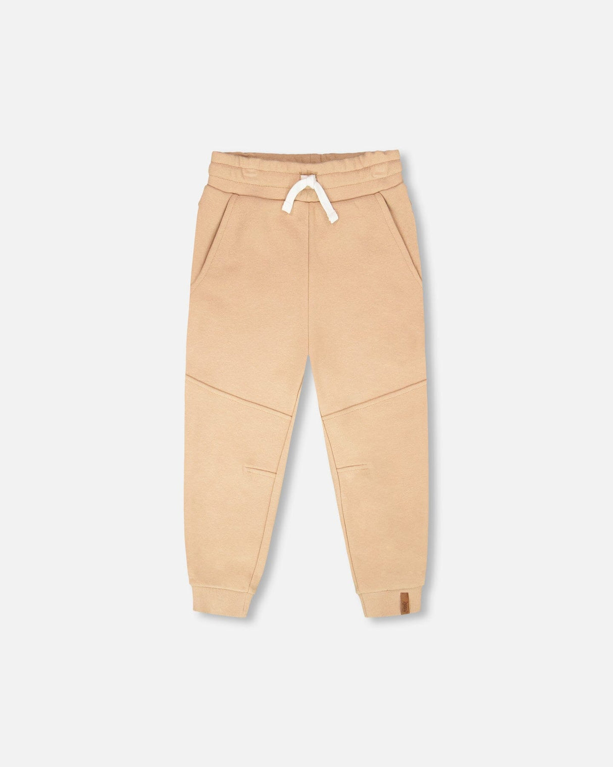 French Terry Sweatpants With Cross Seams Beige-0