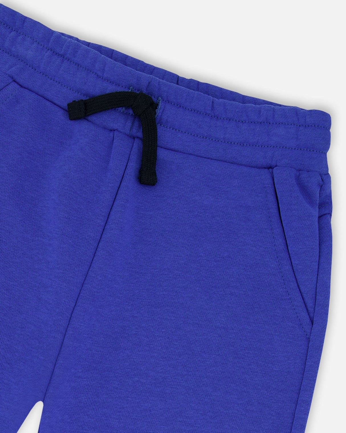 French Terry Sweatpants With Cross Seams Royal Blue-3
