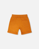 French Terry Shorts Orange-3