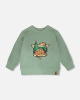 French Terry Sweatshirt Pale Green-0