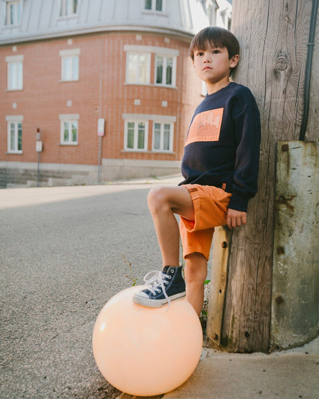 French Terry Sweatshirt Dark Blue-1