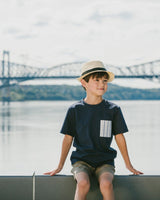 Jersey T-Shirt With Chest Pocket Dark Blue-1