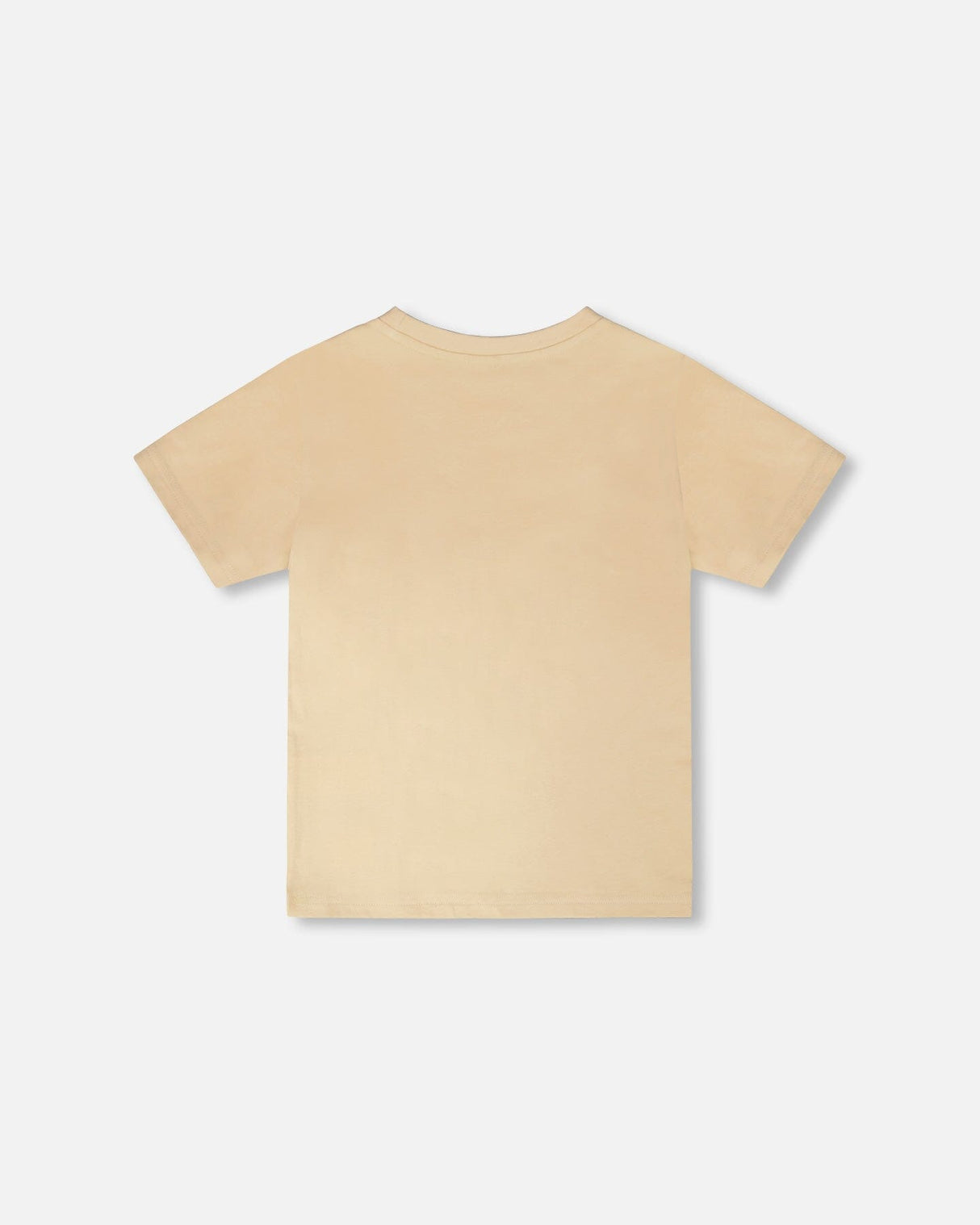 Organic Cotton Jersey T-Shirt With Print Beige-3
