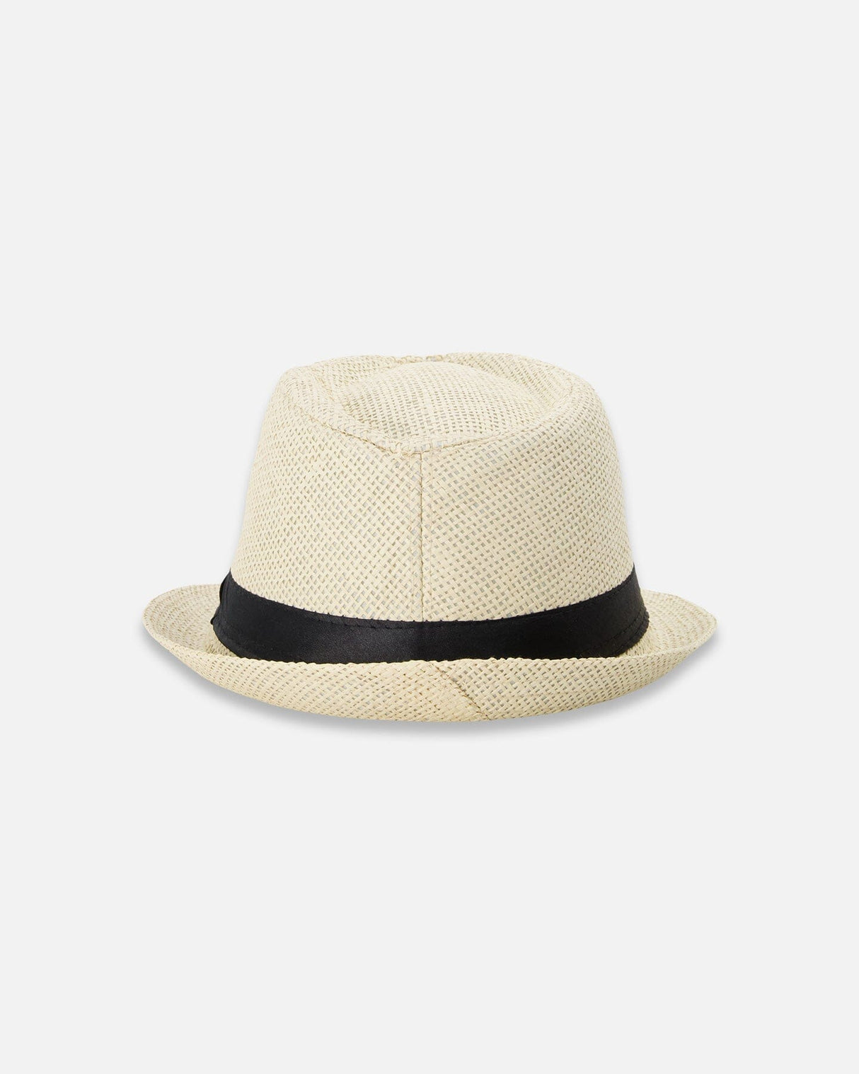 Fedora-Style Straw Hat Beige-1