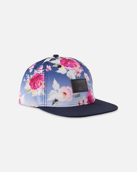 Cap Blue Rose Print-0