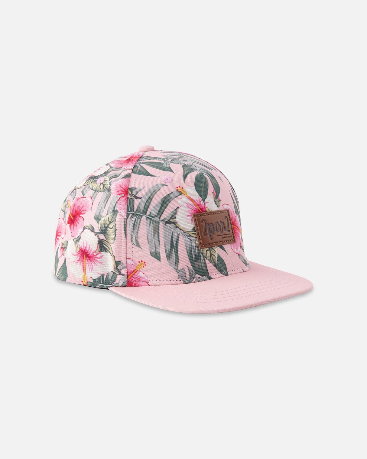 Cap Pink Hibiscus Print-0