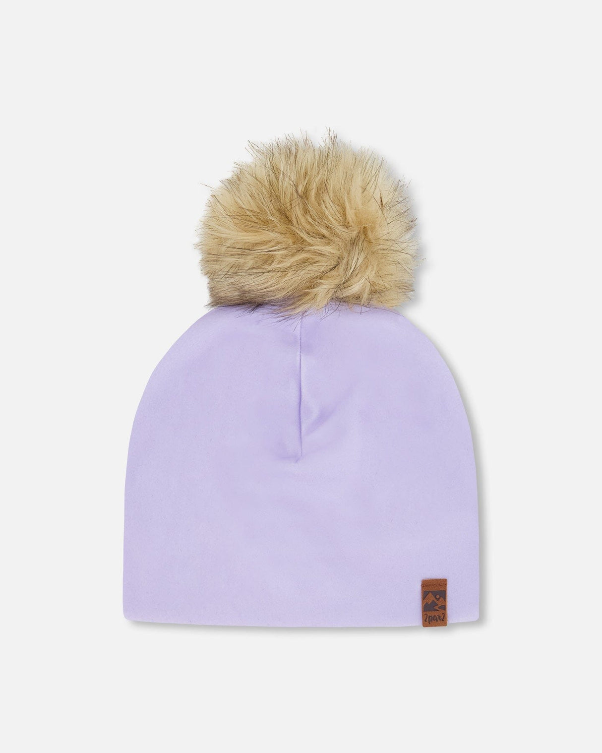 Stretch Jersey Hat Purple With Pompom-0