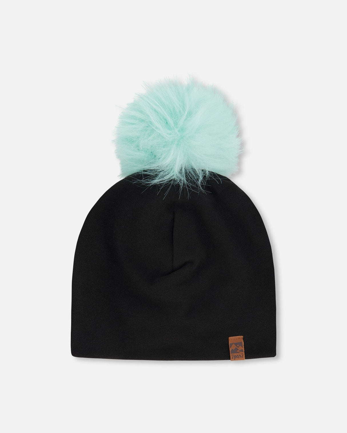Stretch Jersey Hat Black With Pompom-0