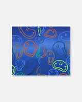 Stretch Jersey Neck Tube Blue Printed Smileys-2