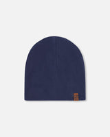Stretch Jersey Beanie Navy Blue-0