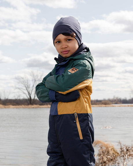 Stretch Jersey Beanie Navy Blue-1