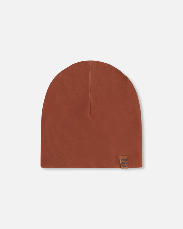 Stretch Jersey Beanie Brown-0