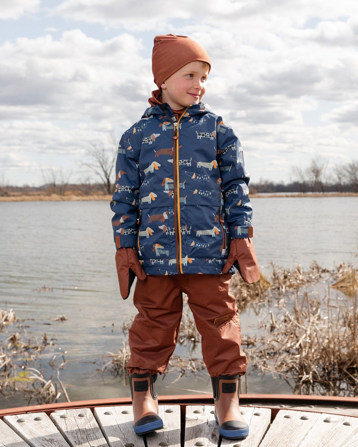 Stretch Jersey Beanie Brown-1