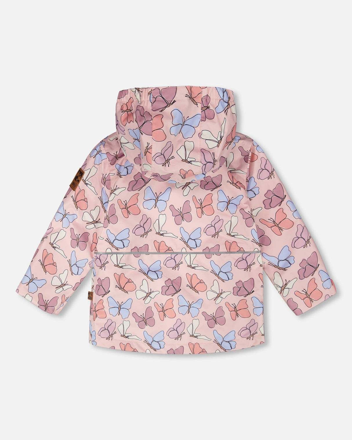 Mid-Season Jacket Pink Printed Butterflies-4