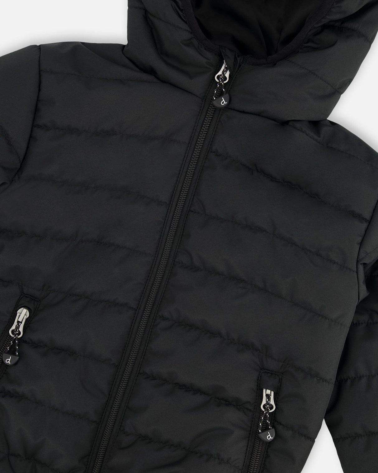 Quilted Mid-Season Jacket Black-3