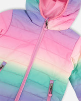 Quilted Mid-Season Jacket Multicolor Gradient-3