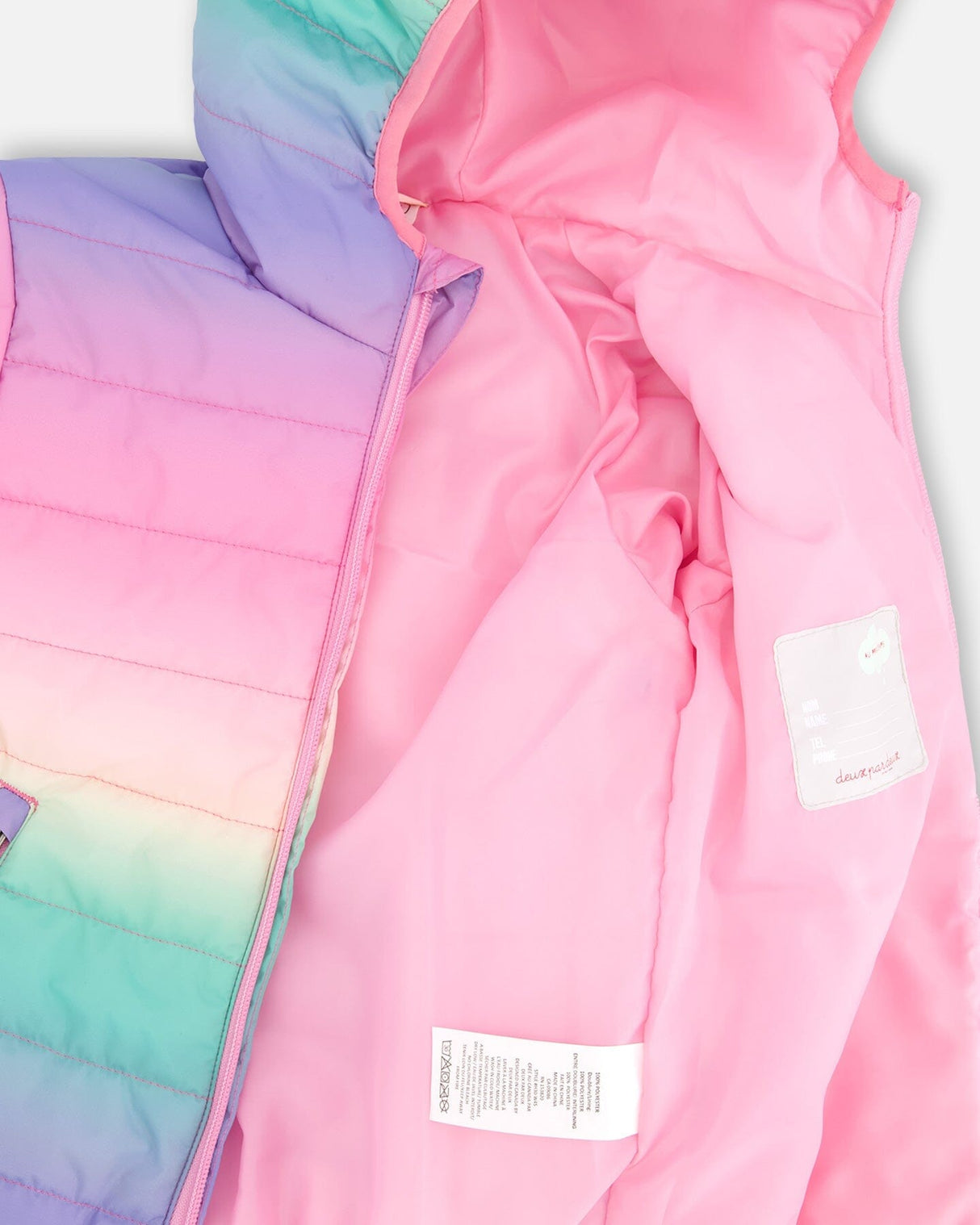 Quilted Mid-Season Jacket Multicolor Gradient-4