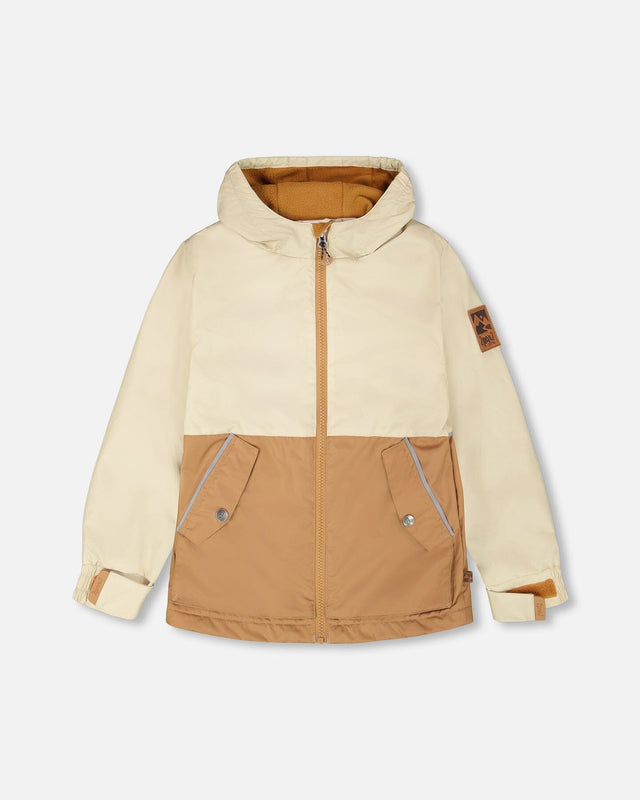 Mid-Season Jacket In Recycled Polyester Beige-0