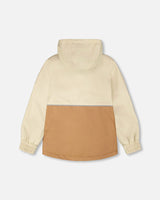 Mid-Season Jacket In Recycled Polyester Beige-2