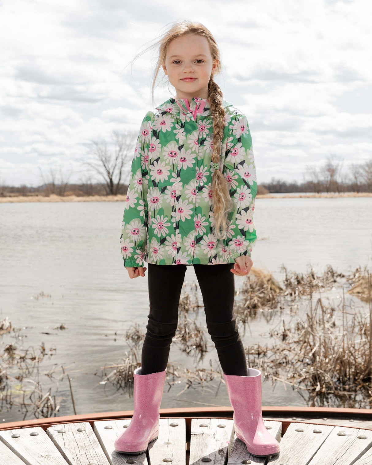 Packable Windbreaker In Polyester Pink Lollipop Print-1