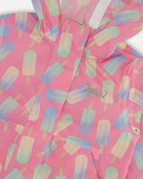 Packable Windbreaker In Polyester Pink Lollipop Print-3