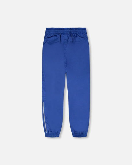 Two-Piece Mid-Season Outerwear Set Blue And Brown Gradient-3