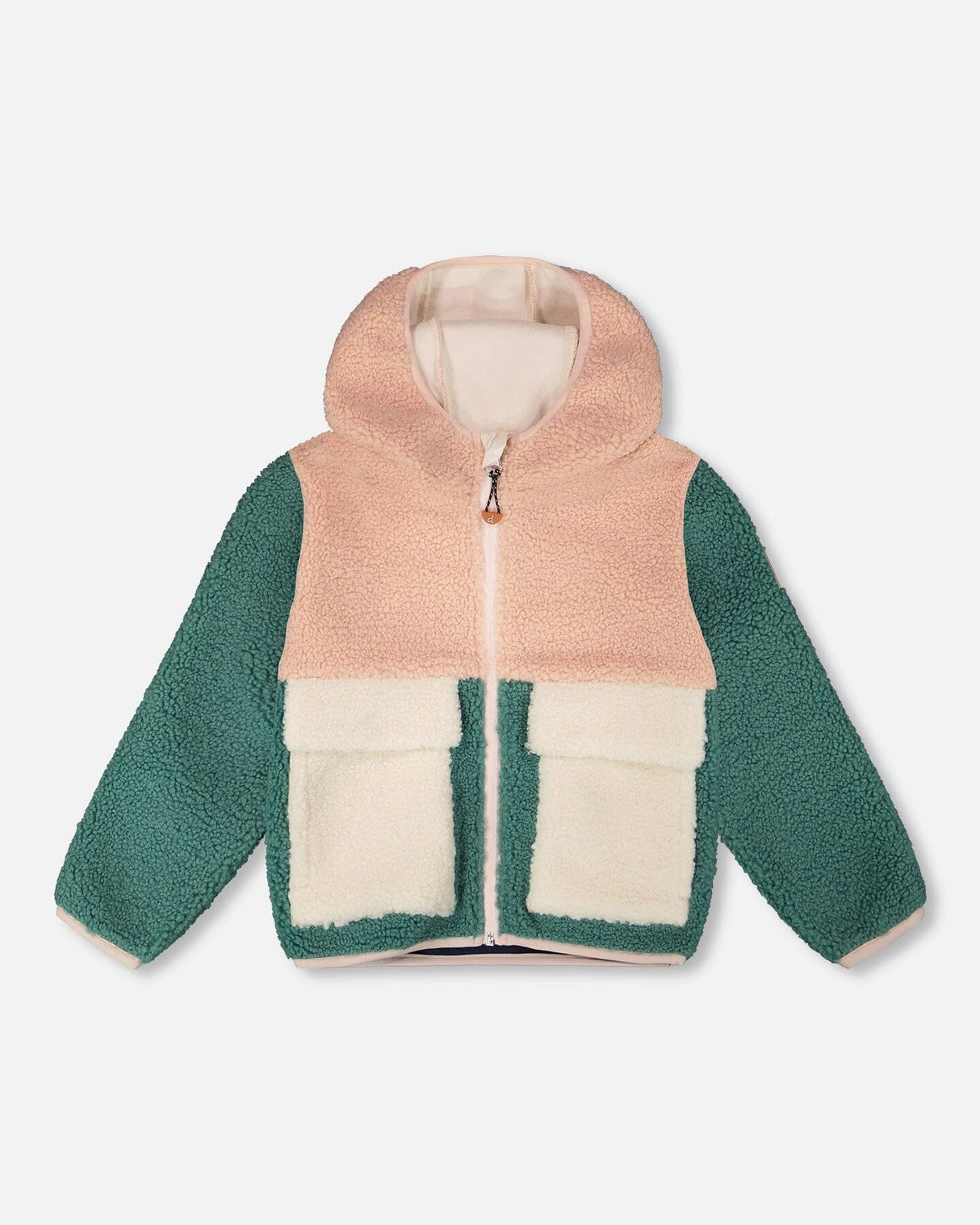 Sherpa Jacket Light Pink Colorblock-0