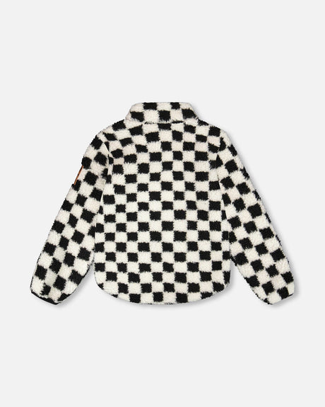 Sherpa Jacket Black Checkerboard-1