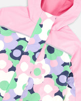 Kids Mid-Season One-Piece Outerwear Black Printed Flowers-4