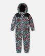 Kids Mid-Season One-Piece Outerwear Black Animal Print-0