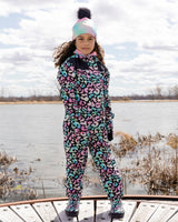 Kids Mid-Season One-Piece Outerwear Black Animal Print-2