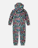 Kids Mid-Season One-Piece Outerwear Black Animal Print-4