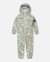 Rain One-Piece In Polyurethane Green Frog Print-0