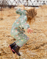 Rain One-Piece In Polyurethane Green Frog Print-1