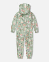 Rain One-Piece In Polyurethane Green Frog Print-4