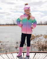 Rain Boots In Natural Rubber Pink Glitter-1