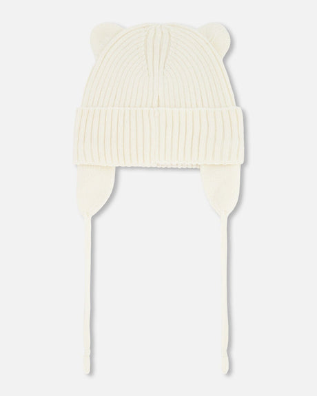Baby Knit Hat Off White-2