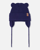 Baby Knit Hat Navy Blue-0