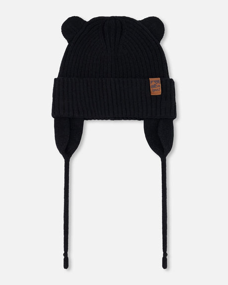 Baby Knit Hat Black-0