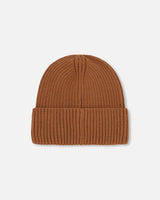 Knit Hat Brown-2