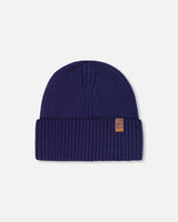 Knit Hat Navy Blue-0