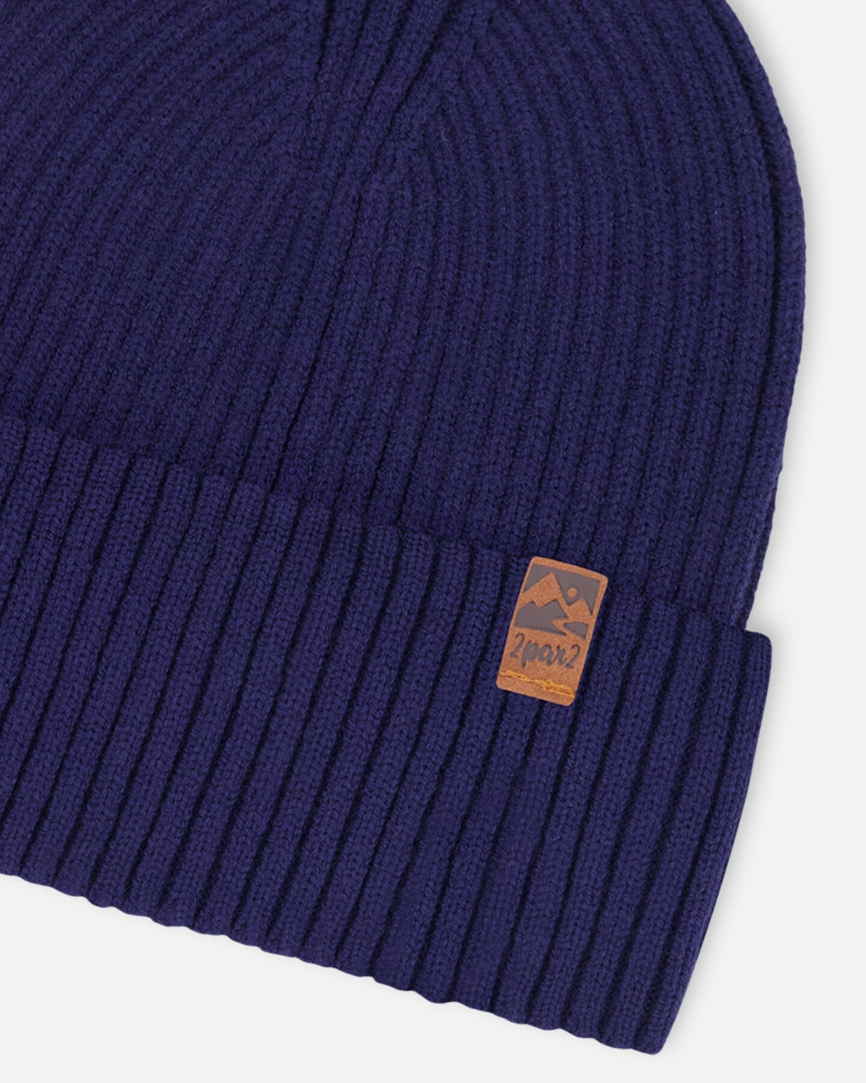 Knit Hat Navy Blue-4