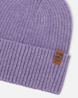 Knit Hat Lavender-3
